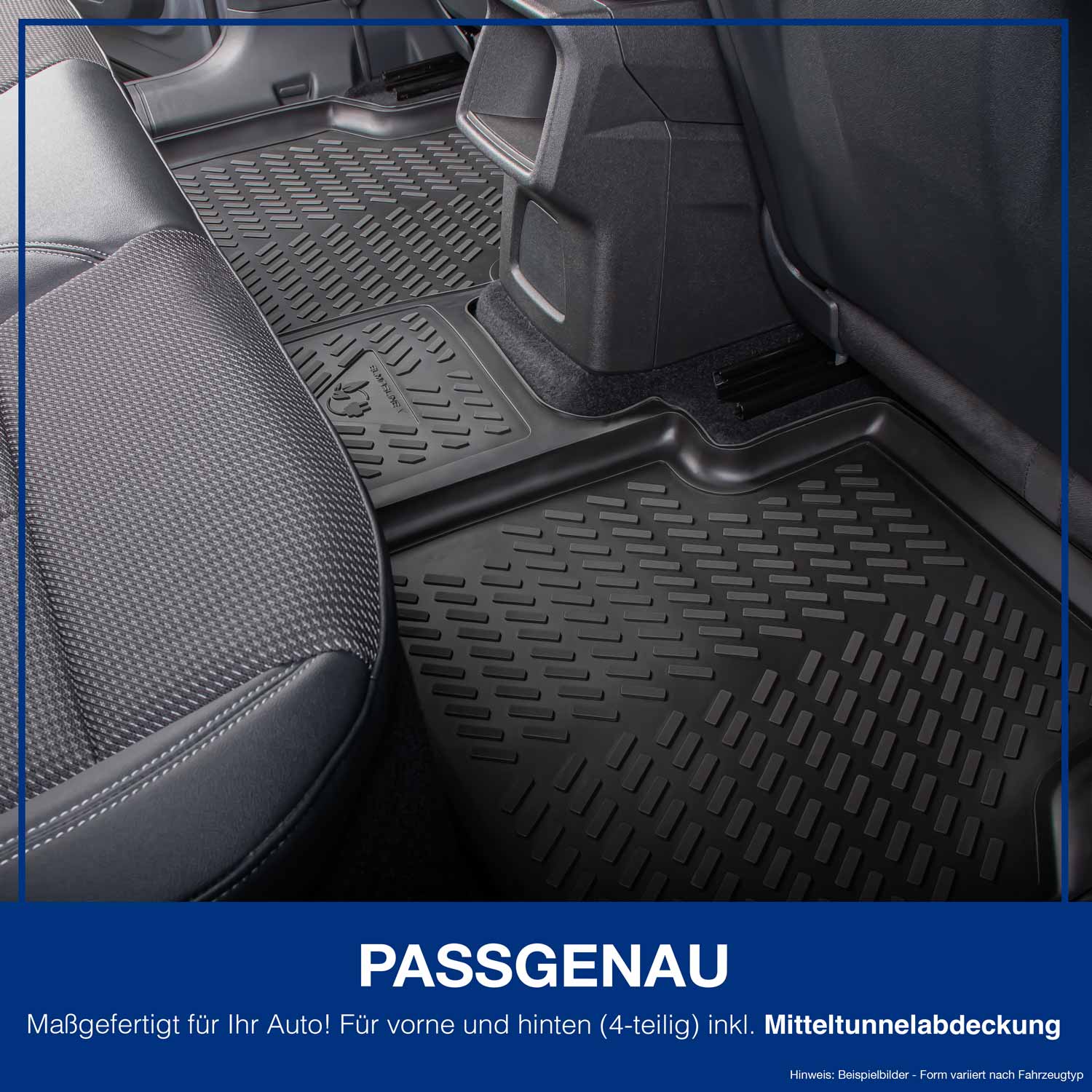 Design Gummimatten & Kofferraumwanne Set für RENAULT Kangoo 2010-2021 Kombi